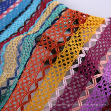 Custom design textiles herringbone polyester tricot warp knitted crocheted fabric
